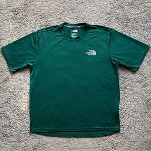 NWOT The North Face Active Fit FlashDry Short Sleeve Shirt Dark Green Size M